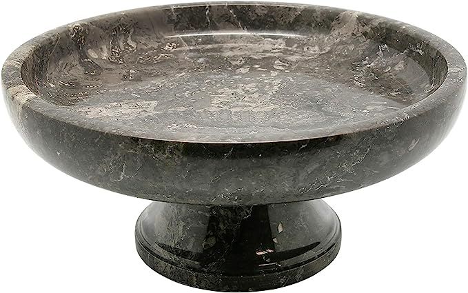 Creative Home Charcoal Marble 10" x 10" Fruit Bowl on Pedestal | Amazon (US)