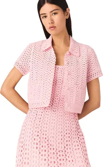 Rhinestone crochet cardigan | Nordstrom