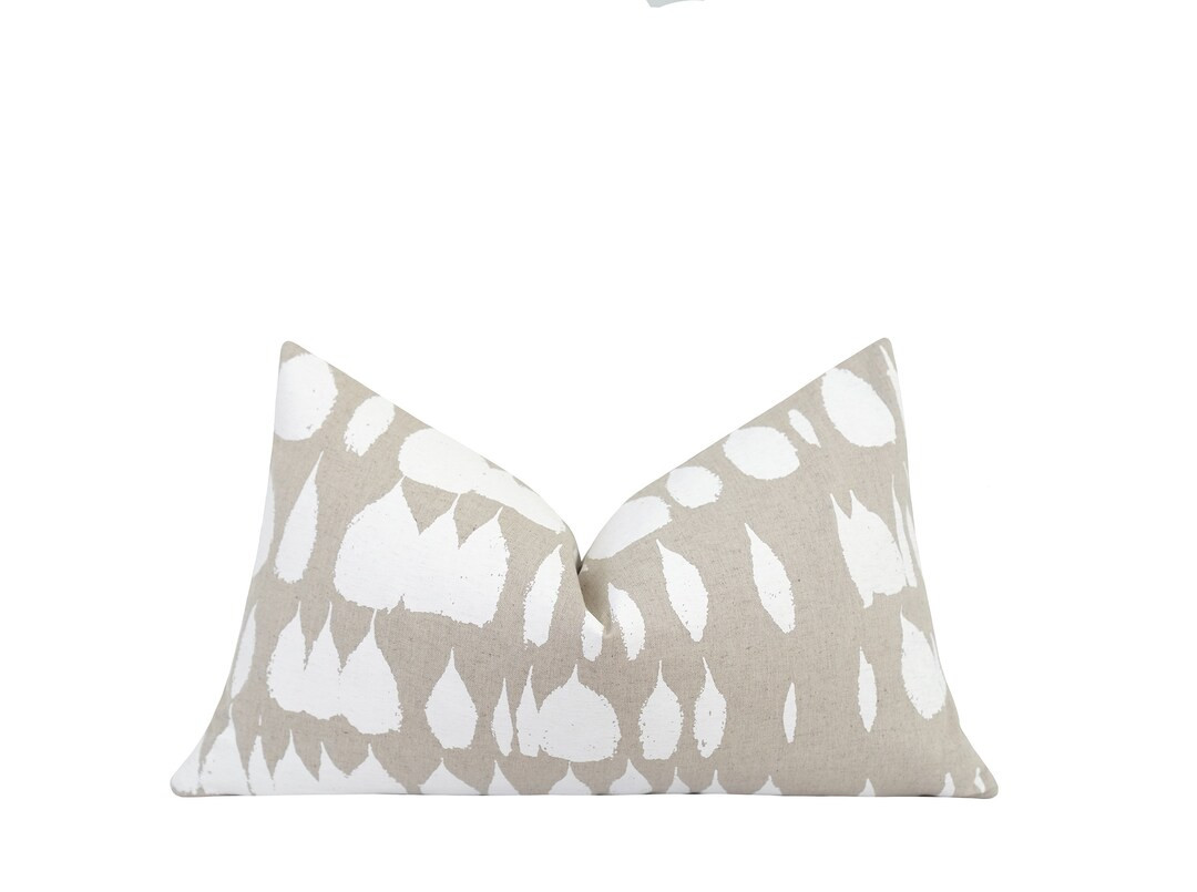 Schumacher Pillow Cover, 16 18 20 22 Natural White Pillow Cover, Mid Century Print Pillow Cover, ... | Etsy (US)