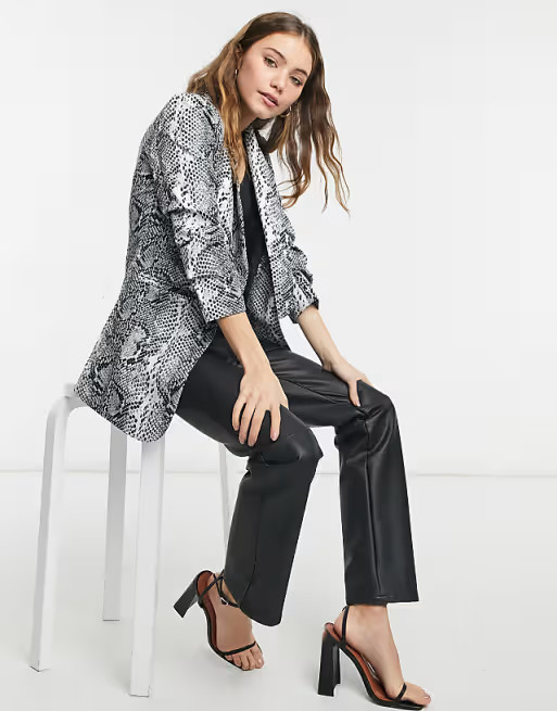 Liquorish blazer in zebra print | ASOS (Global)