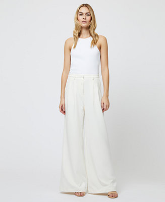 French Connection Women's Azra Twill Pleated Pants - Macy's | Macy's