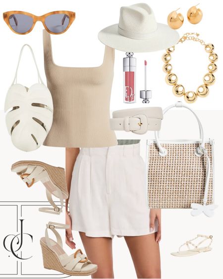 A neutral color palette for summer and just add a tan (or spray tan if you’re me) for a perfect look.  

Casual outfit, summer outfit, sun hat, sandals, sunglasses, shorts 

#LTKshoecrush #LTKover40 #LTKstyletip