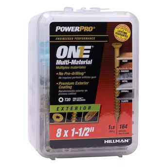 Power Pro #8 x 1-1/2-in Epoxy One Exterior Wood Screws | Lowe's