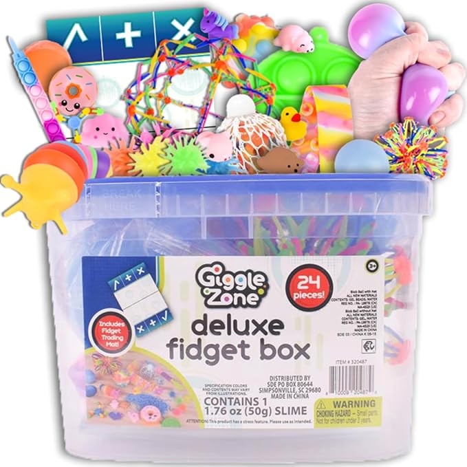 Sunny Days Entertainment 24 Piece Fidget Box, Sensory Toys with Storage Container, Party Favor, T... | Amazon (US)
