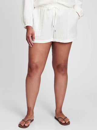 Crinkle Gauze High Rise Pull-On Shorts | Gap (US)