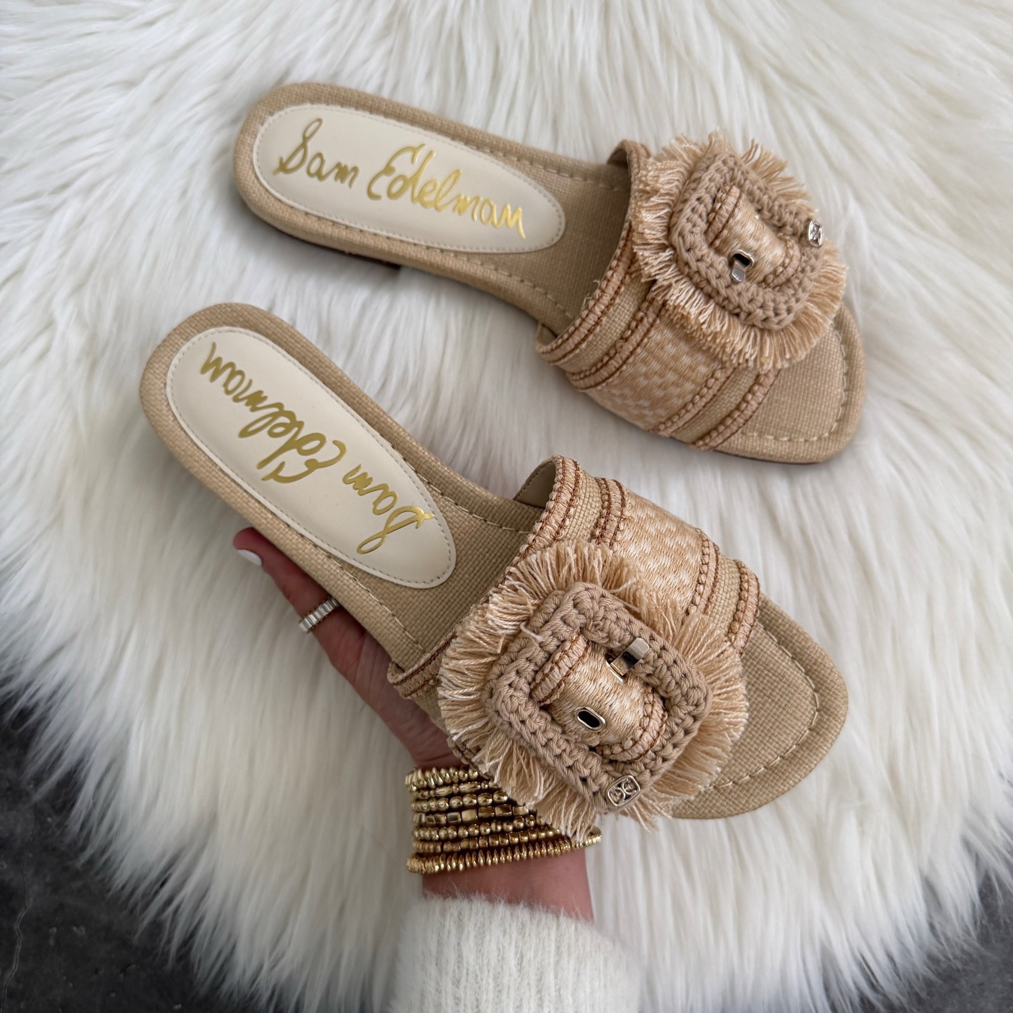 Sam Edelman Bambi Playa Slide Sandal runs true to size