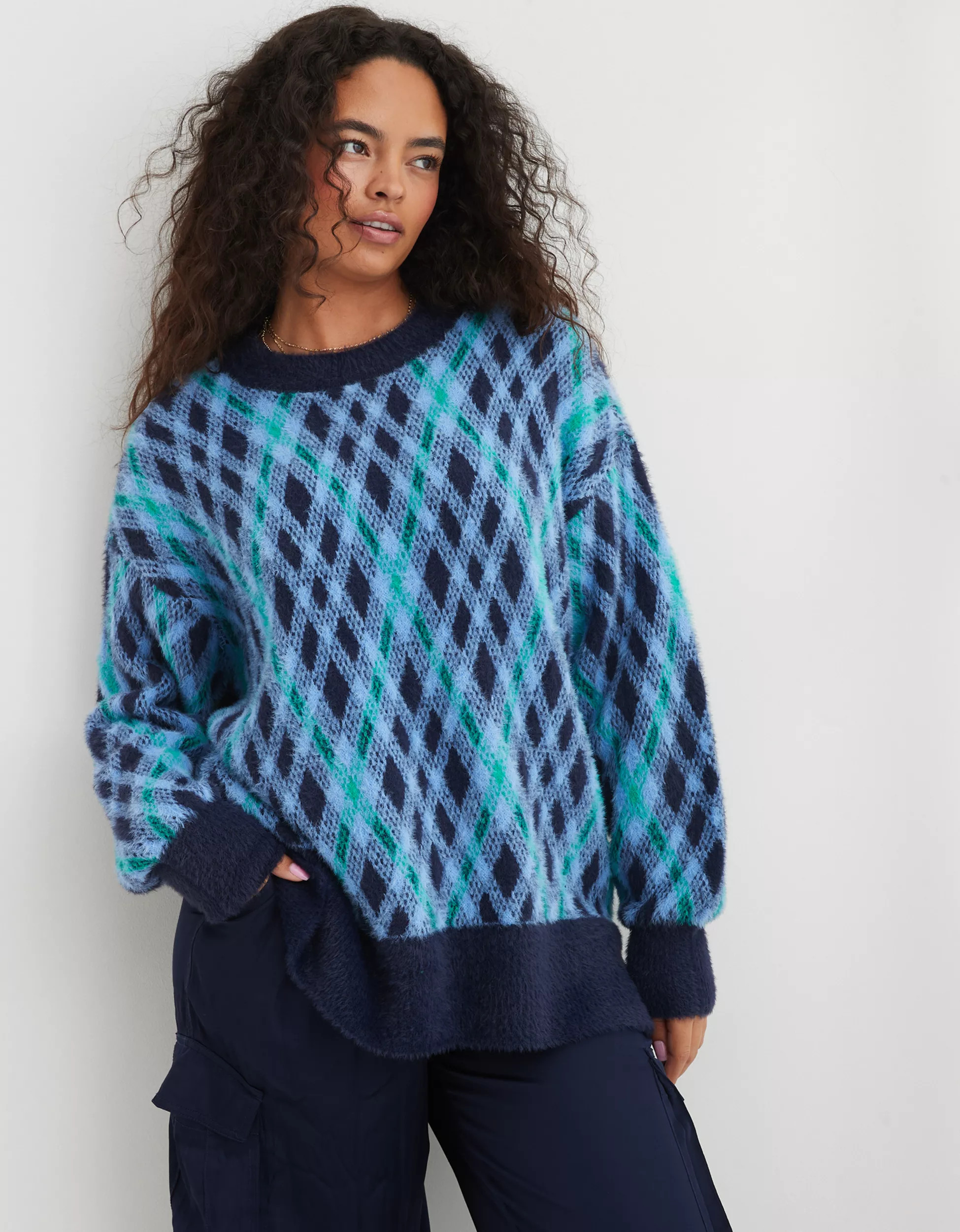 Aerie Flurry Oversized Crew Sweater | Aerie