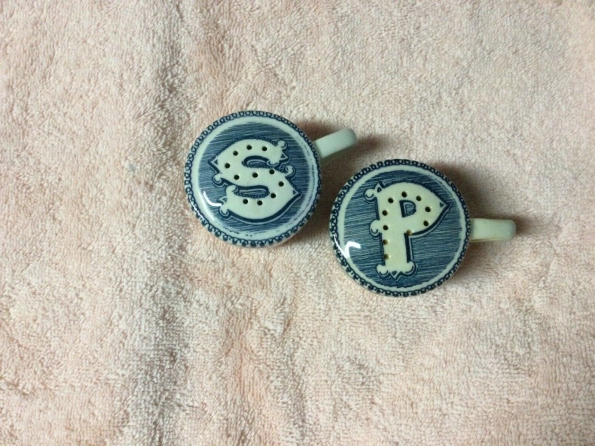 Vintage Currier & Ives Blue & White Salt And Pepper Shakers 1 3/4” Tall | eBay US