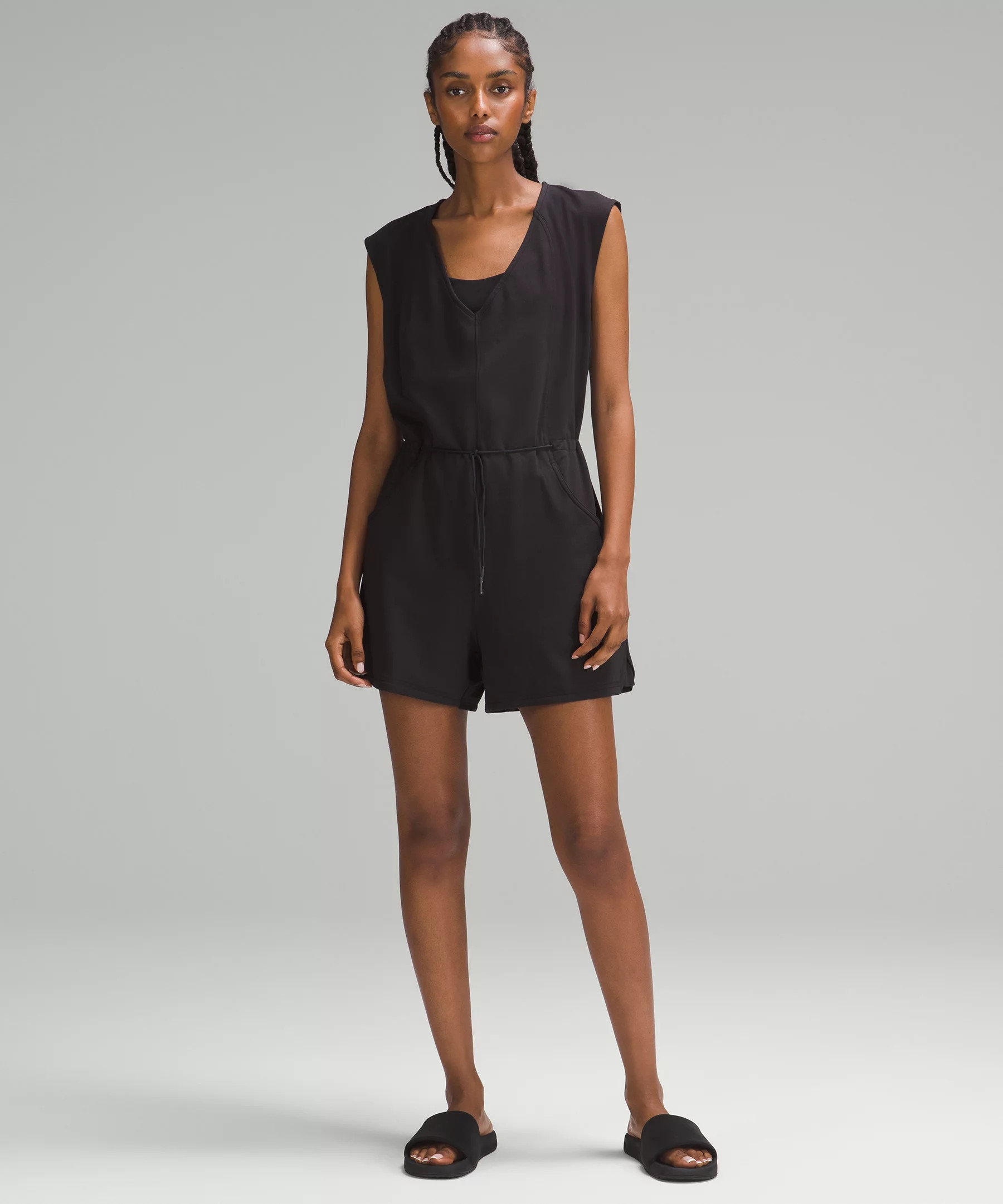 French Terry V-Neck Romper | Women's Dresses | lululemon | Lululemon (US)