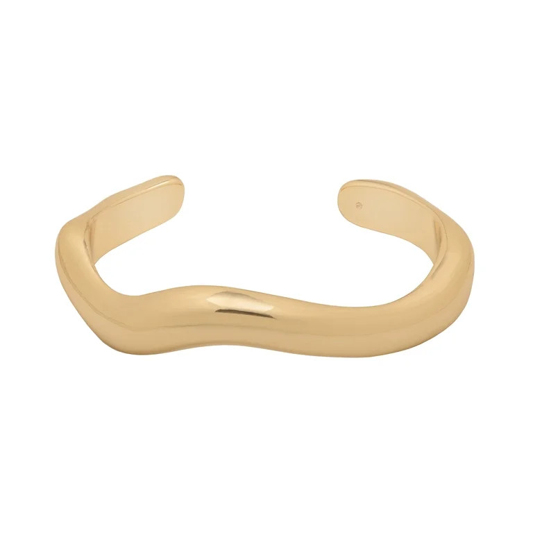 Scoop Women's Gold Tone Open Cuff Bracelet | Walmart (US)