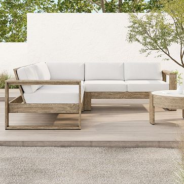 Portside Outdoor 3-Piece L-Shaped Sectional (97") | West Elm | West Elm (US)