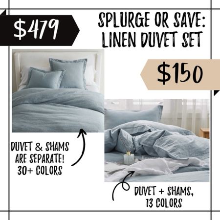 Two great options for gorgeous linen duvets. Both available in a bunch of colors! The Pottery Barn ones are currently on sale too!!

#LTKsalealert #LTKhome