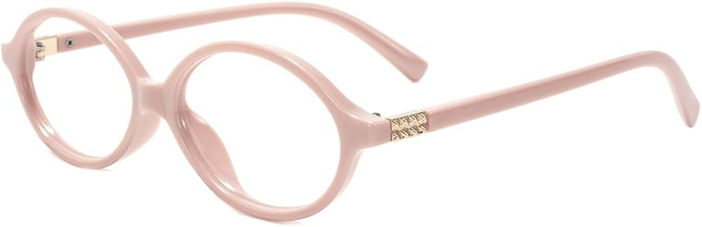 Slocyclub Fashion Oval Blue Light Blocking Glasses for Women Men Vintage Oval Small Frame Eyeglas... | Amazon (US)