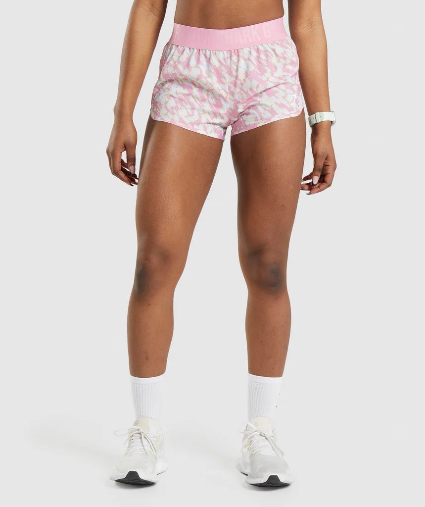 Gymshark Training Loose Fit Shorts - Pink Print | Gymshark (Global)
