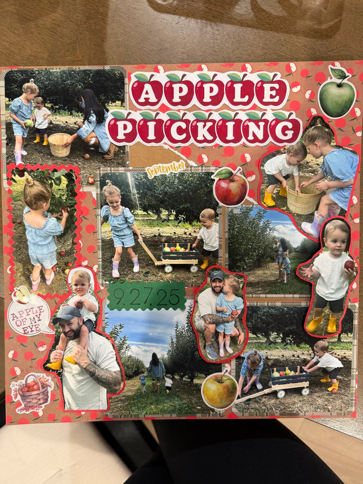 Apple picking scrapbooking page 

Scrapbook 
Scrapbook supplies 