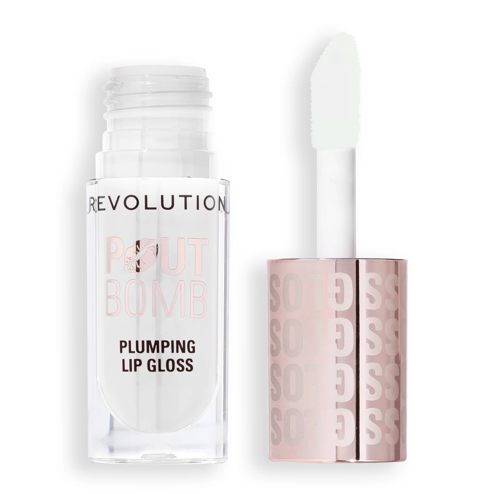 Revolution Pout Bomb Plumping High-Shine Lip Gloss with Vitamin E, Glaze Clear | Walmart (US)