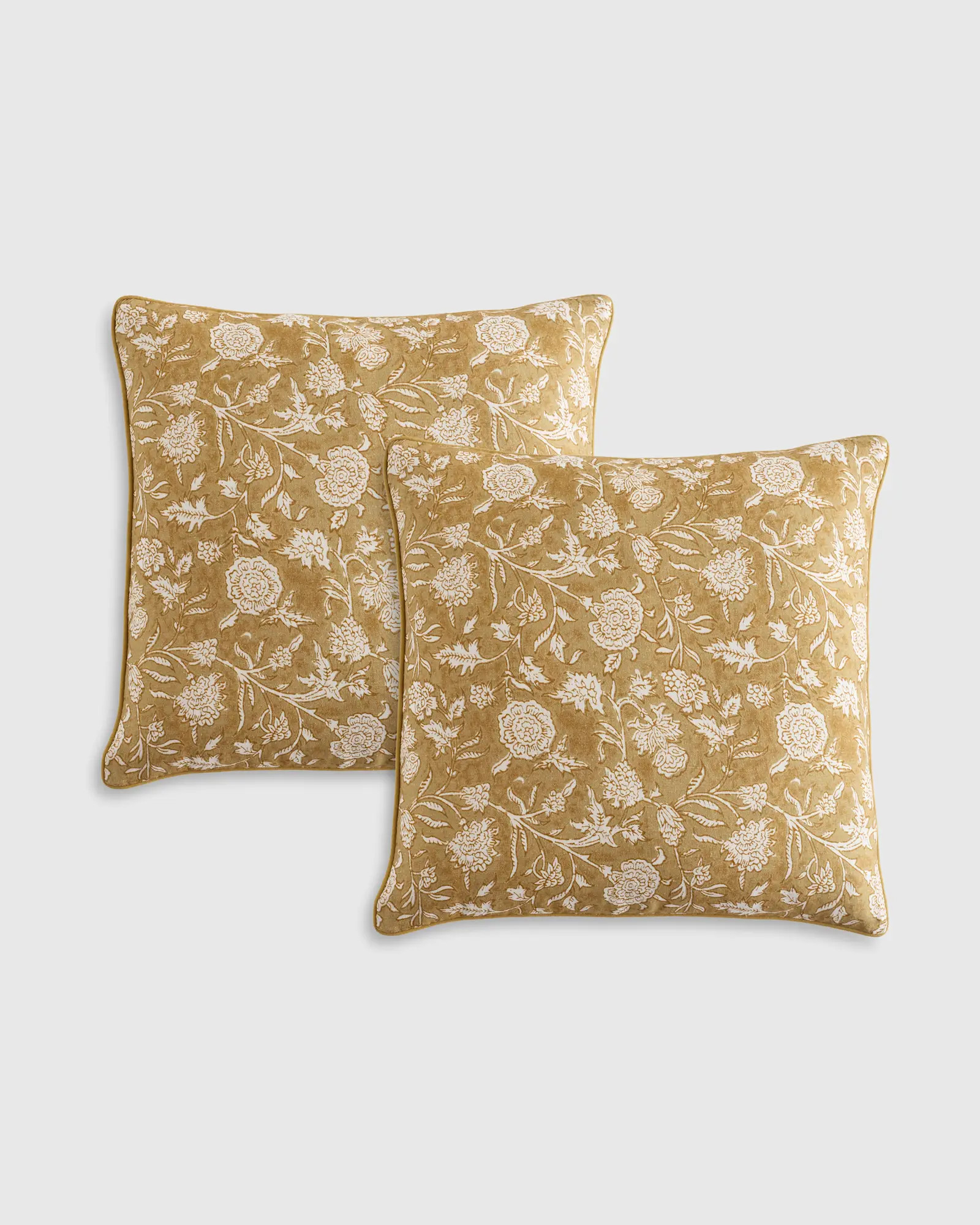 Linen Cotton Botanical Pillow Cover (Set of 2) | Quince