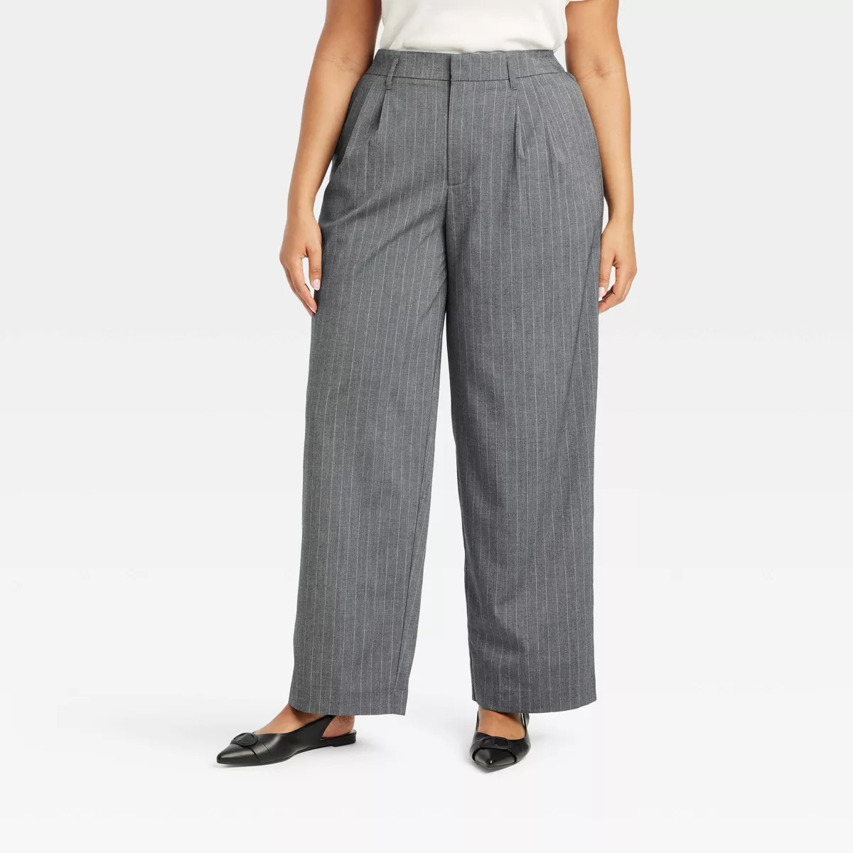 Women's High-Rise Pleat Front Straight Trousers - A New Day™ | Target