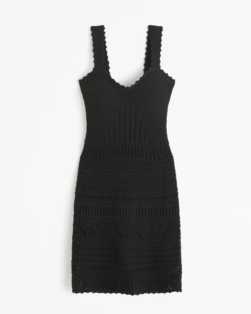 Crochet-Style Mini Dress | Abercrombie & Fitch (US)