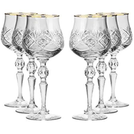 Gifts Russian crystal Wine Goblets With Gold Rim | Amazon (US)