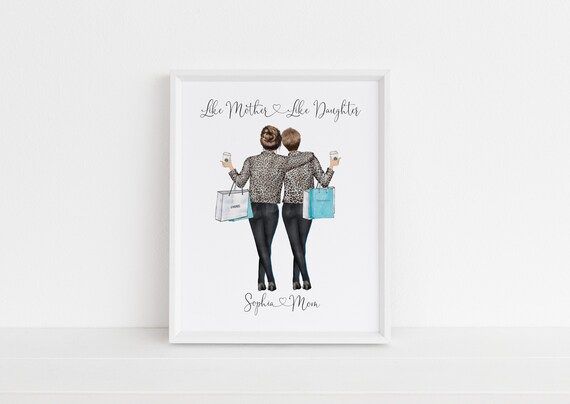 Personalized Mothers Day Gift, UNFRAMED Mother and Daughter Print, Custom Gift for Mom, Personali... | Etsy (US)