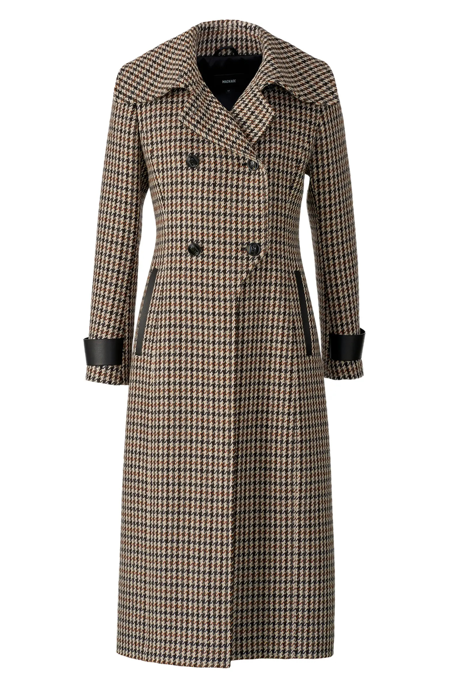 Elodie Houndstooth Double Breasted Coat | Nordstrom