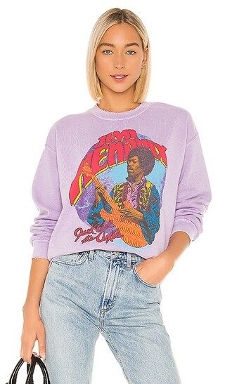 Jimi Hendrix Just Ask The Axis Crew Fleece in Lilac | Revolve Clothing (Global)