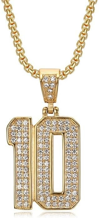 Stainless Steel Hip hop Men's and Women's Chain Diamond Pendant Necklace | Amazon (US)