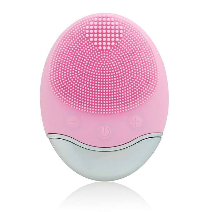 Sonic Facial Cleansing Brush, Soft Silicone Waterproof Face Cleanser Bamboo Charcoal Wireless Cha... | Amazon (US)