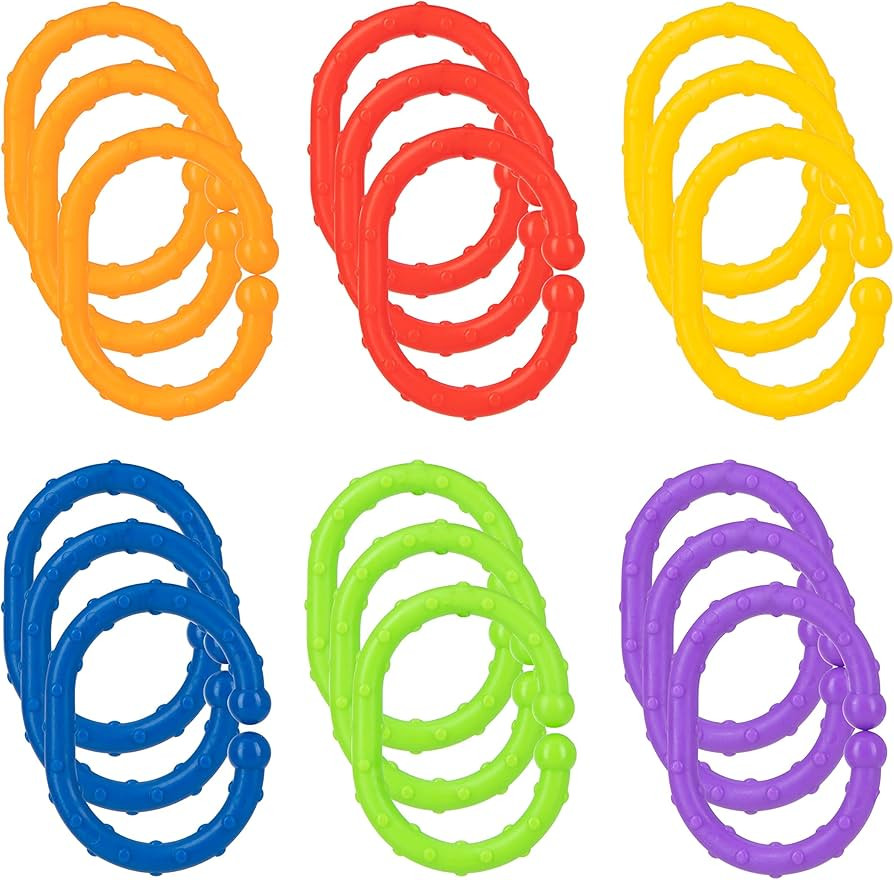 Nuby Linkables Car Seat Toy and Baby Stroller Accessories - 18-Count | Amazon (US)