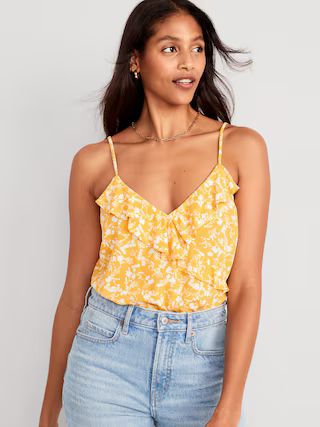 Textured Ruffled Wrap-Effect Cami Top for Women | Old Navy (US)