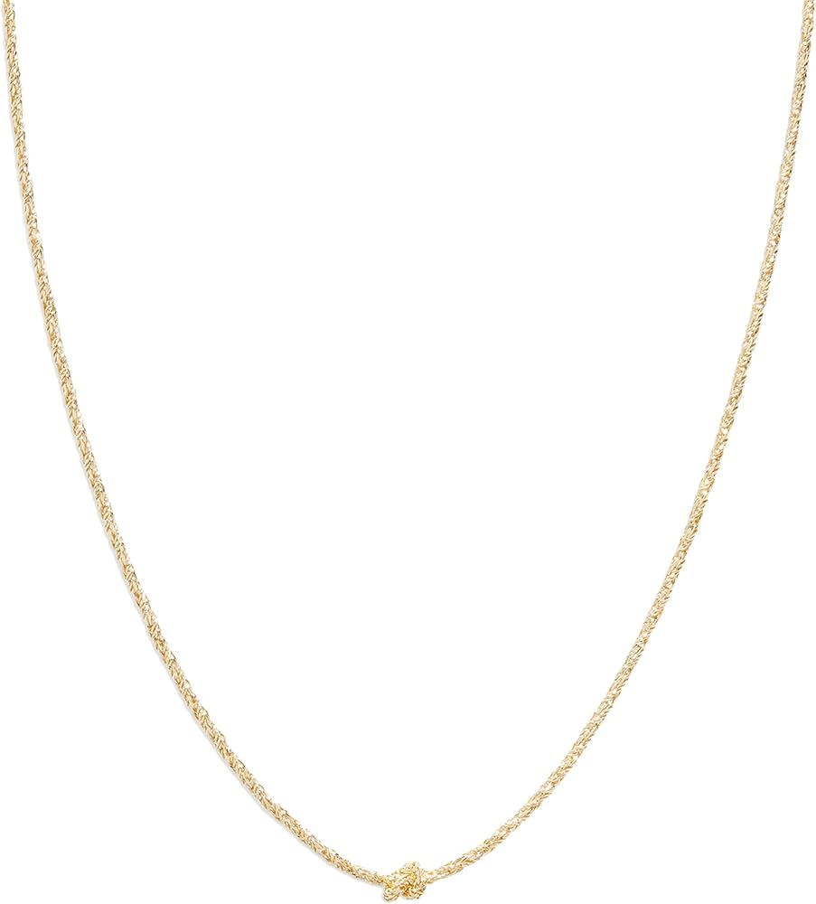 gorjana Women's Marin Knot Necklace, 18K Gold Plated, 16" Rope Chain | Amazon (US)