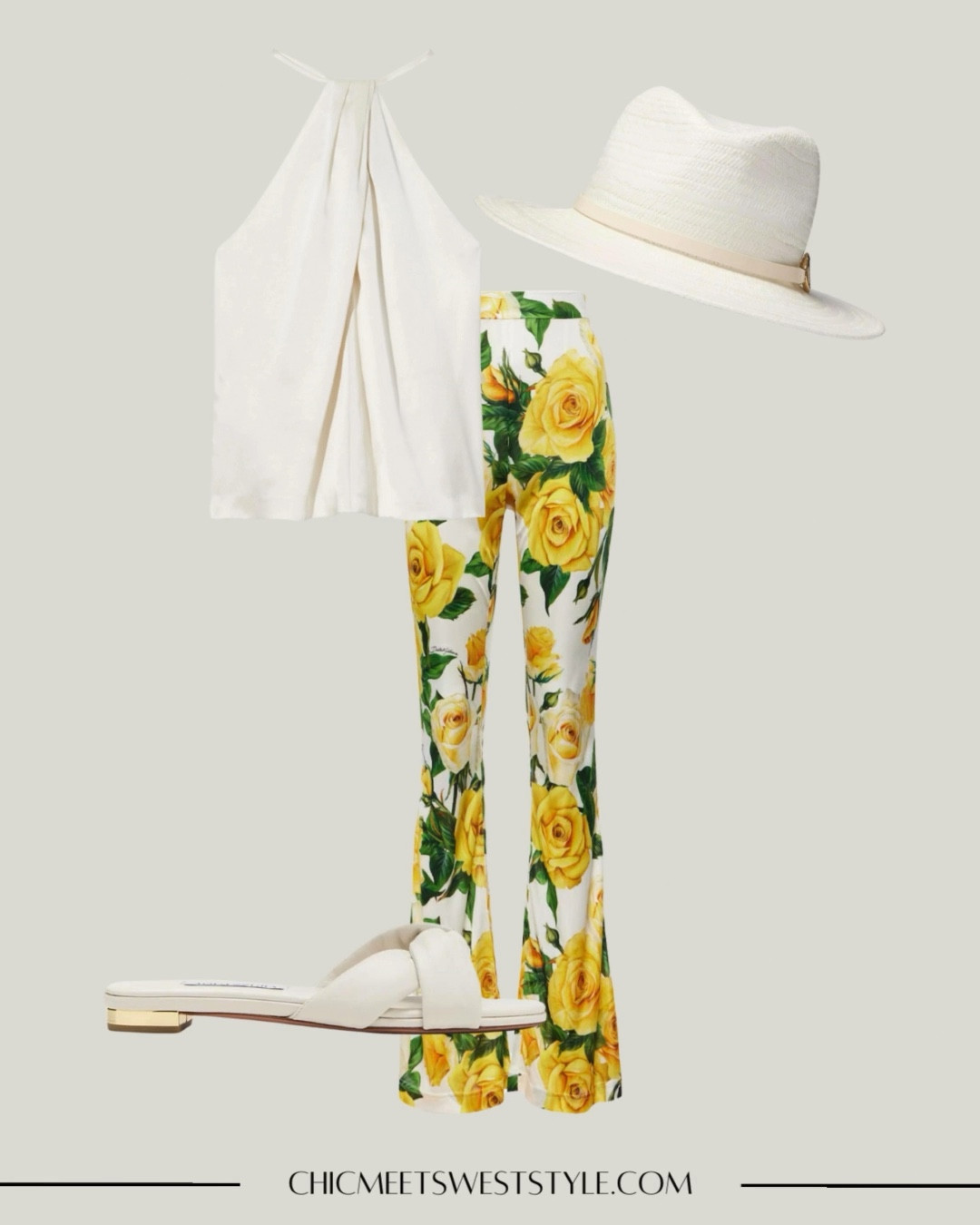 Dolce&Gabbana floral pants paired with an understated halter top make the perfect Mother’s Day look.

#LTKstyletip #LTKover40 #LTKshoecrush