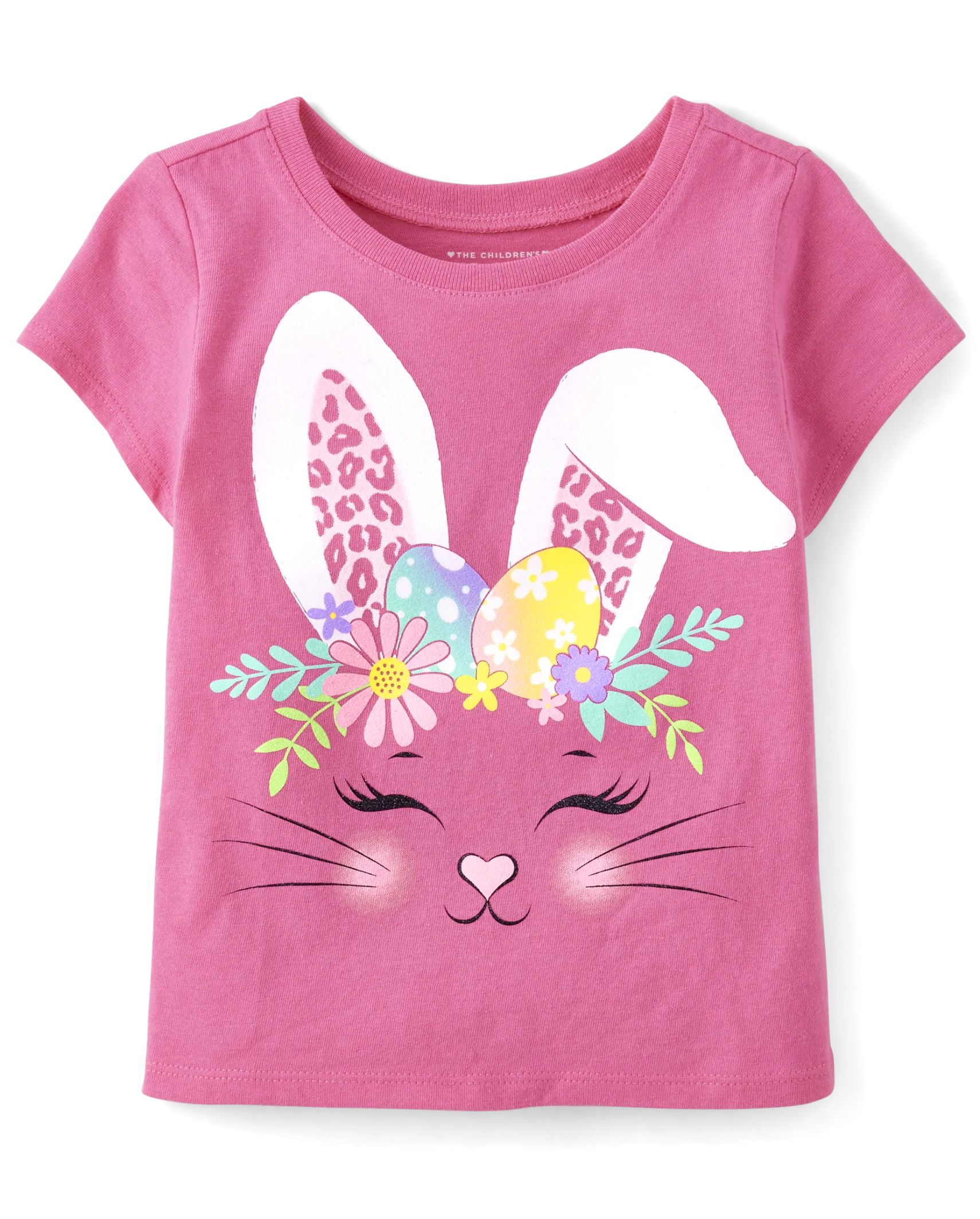 Baby And Toddler Girls Short Sleeve Easter Bunny Graphic Tee | The Children's Place  - FRENCH ROS... | The Children's Place