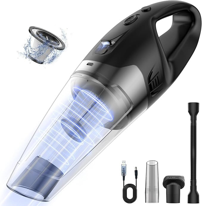 Handheld Vacuum Cordless Rechargeable 3-in-1, Car Vacuum Portable Cordless with USB Charge, Handh... | Amazon (US)