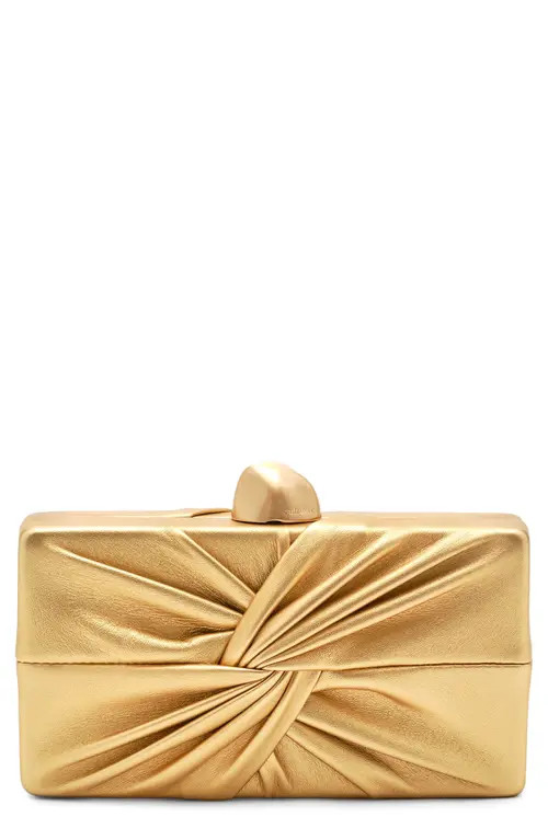 Cult Gaia Lisse Leather Clutch in Brass at Nordstrom | Nordstrom