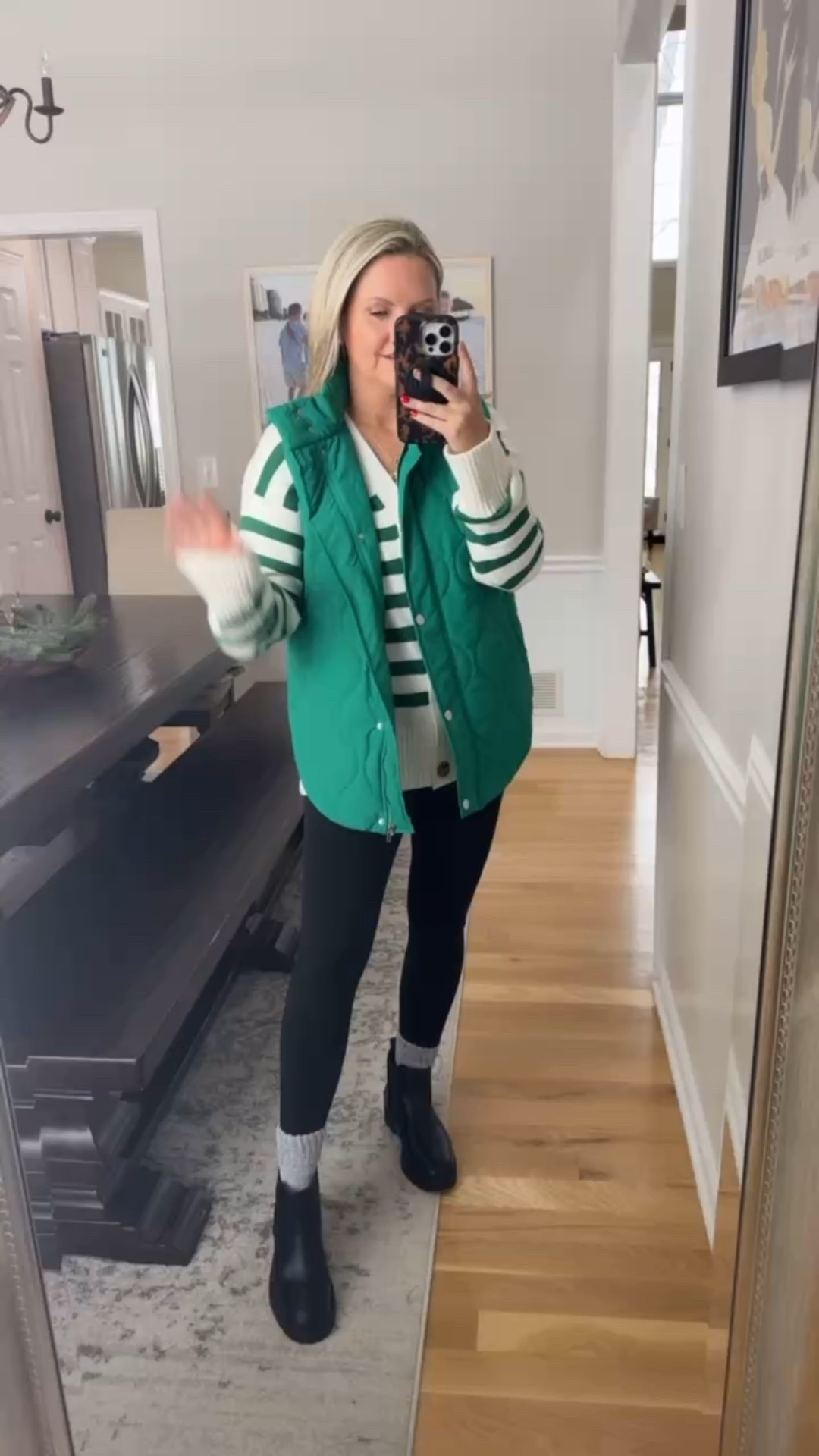 This oversized cardigan and quilted vest is such a cozy combination. The green color is great for the holidays! 

#LTKOver40 #LTKFindsUnder50 #LTKHoliday