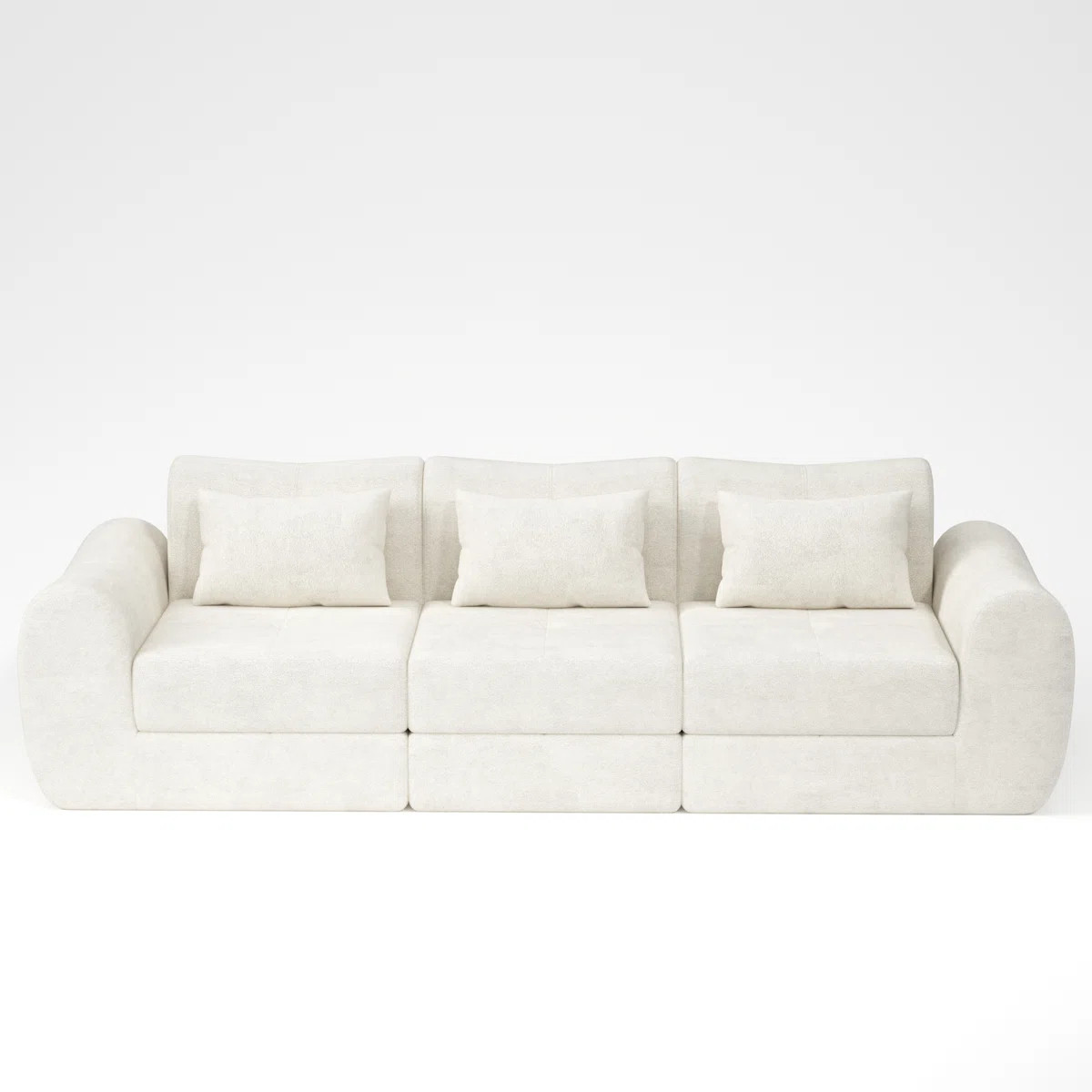 102" Compression Boneless Sleeper Sofa, Convertible Folding Cloud Couch with 3 Pillows, Soft Chen... | Wayfair North America