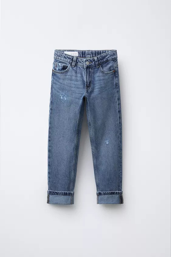 RIPPED STRAIGHT JEANS | Zara Canada