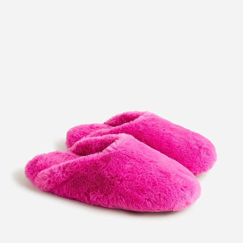 Faux-fur slippers | J.Crew US
