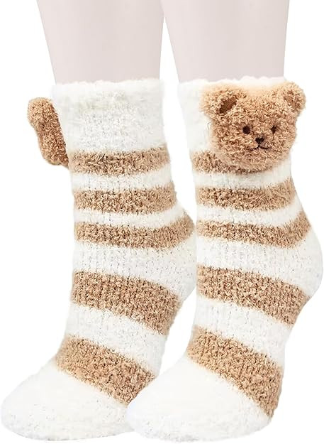 Benefeet Sox Cute Fuzzy Socks for Women Girls Fluffy Warm Cozy Novelty Slipper Socks Funny Animal... | Amazon (US)