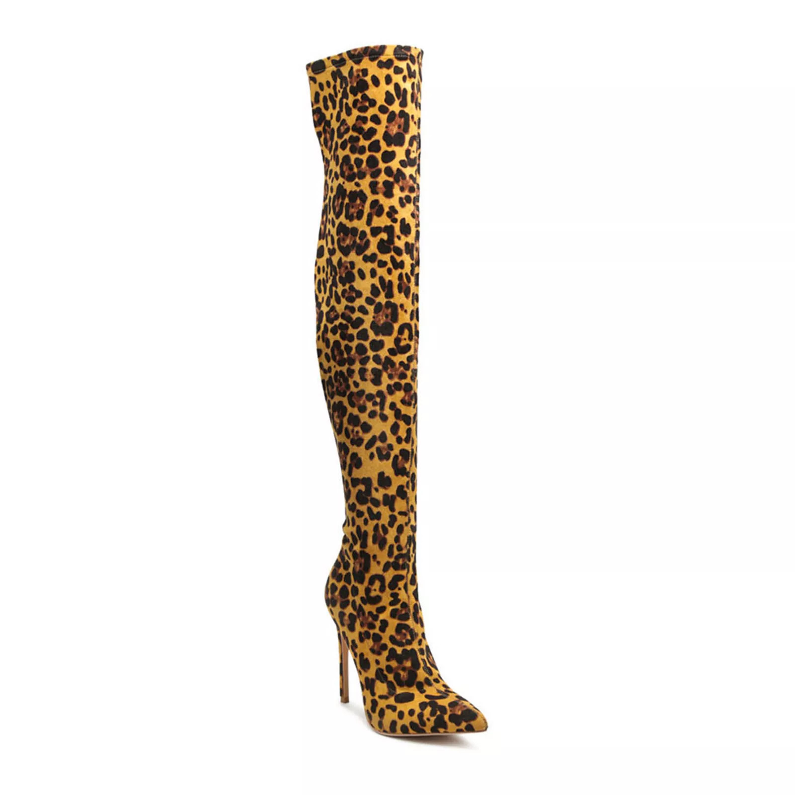 London Rag Pokey Women's Leopard Thigh-High Boots, Size: 5, Natural Leopard | Kohl's