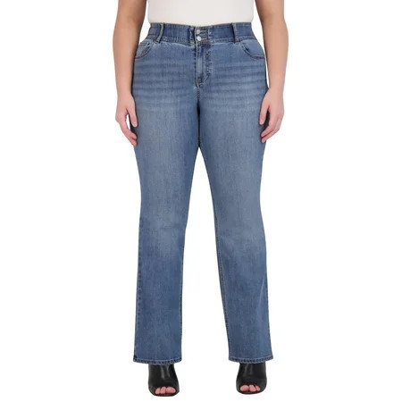Alivia Ford Women s Plus Size Jeans for Women - High Rise Elastic Plus Size Bootcut Jeans for Women - 32 (16 Venice Wash) | Walmart (US)