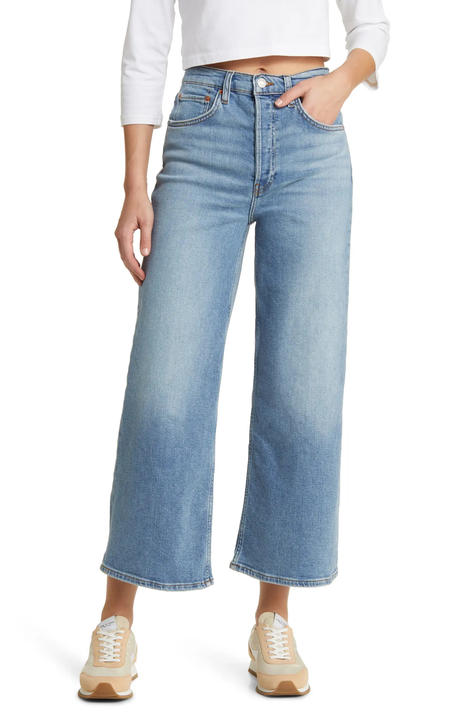 Re/Done Wide Leg Crop Jeans | Nordstrom | Nordstrom