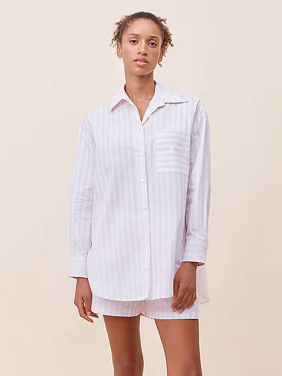 Papinelle Cotton Stripe Shirting Boxer Pajama Set, Print, S - Women's Sets - Victoria's Secret | Victoria's Secret (US / CA )