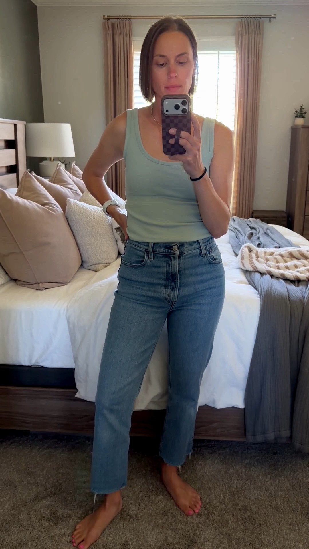 @abercrombie currently has 20-40% off everything! I love their jeans and this new bra-free tank is 👌🏻

Wearing size S in the tank and 26 short in the jeans!

#LTKmomlife #LTKootd #LTKSaleAlert