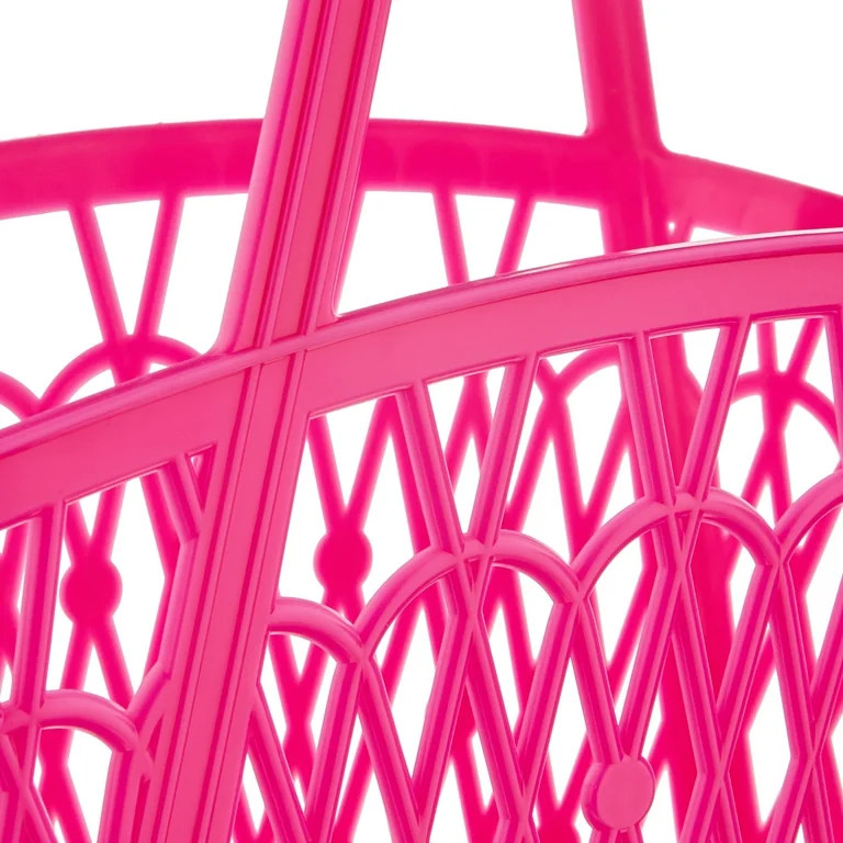 Easter Pink Jelly Tote Basket, 15 in x 16 in, by Way To Celebrate | Walmart (US)