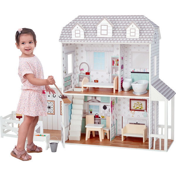 Dreamland Farm House 12" Doll House - Teamson Kids Dollhouses & Accessories | Maisonette | Maisonette