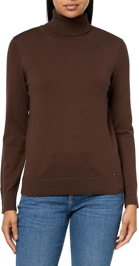 Tommy Hilfiger Womens Cotton Lightweight Turtleneck Sweater | Amazon (US)