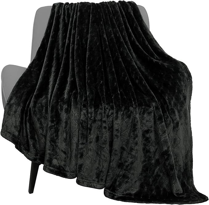 TOONOW Fleece Blanket Fuzzy Plush Throw Blanket 50" x 60", Super Soft Fluffy Bed Blanket Geometri... | Amazon (US)